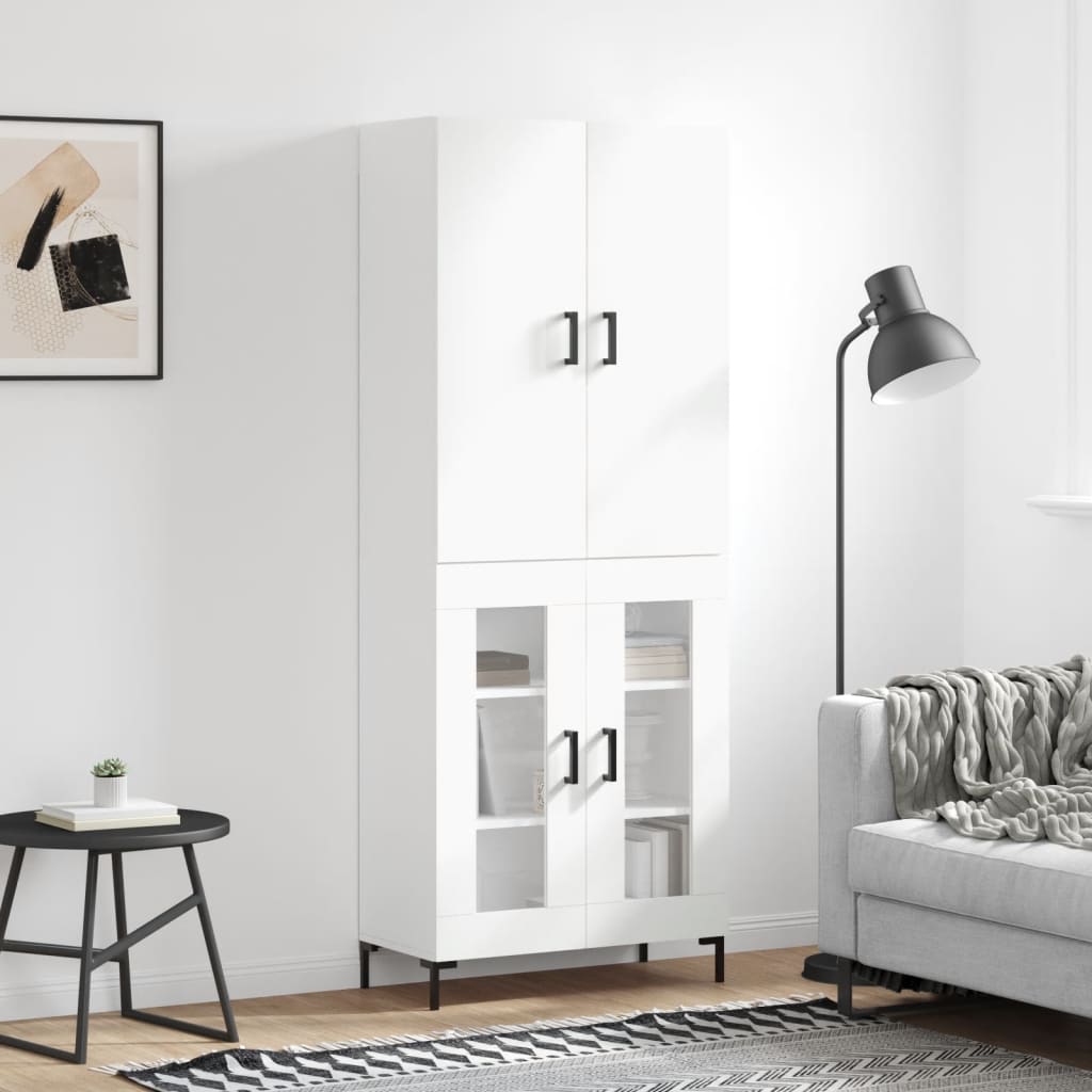 Skåp Vit 69,5x34x180 cm