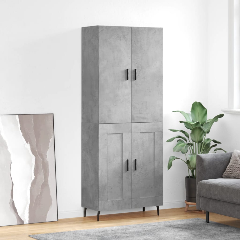 Skåp Betonggrå 69,5x34x180 cm