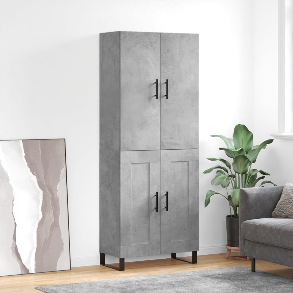 Skåp Betonggrå 69,5x34x180 cm