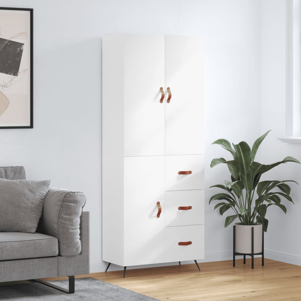 Skåp Vit 69,5x34x180 cm
