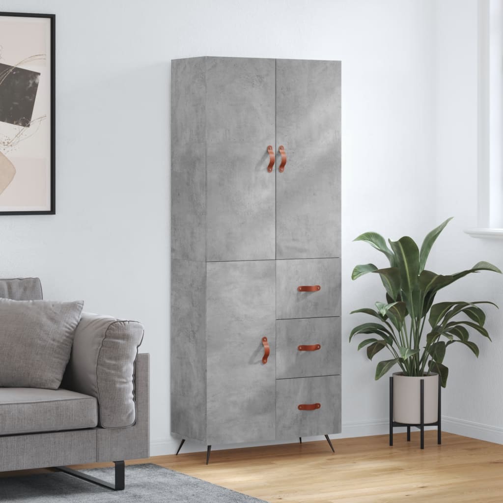 Skåp Betonggrå 69,5x34x180 cm