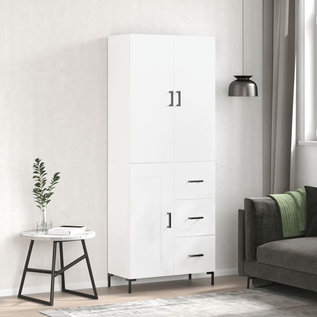 Skåp Vit 69,5x34x180 cm