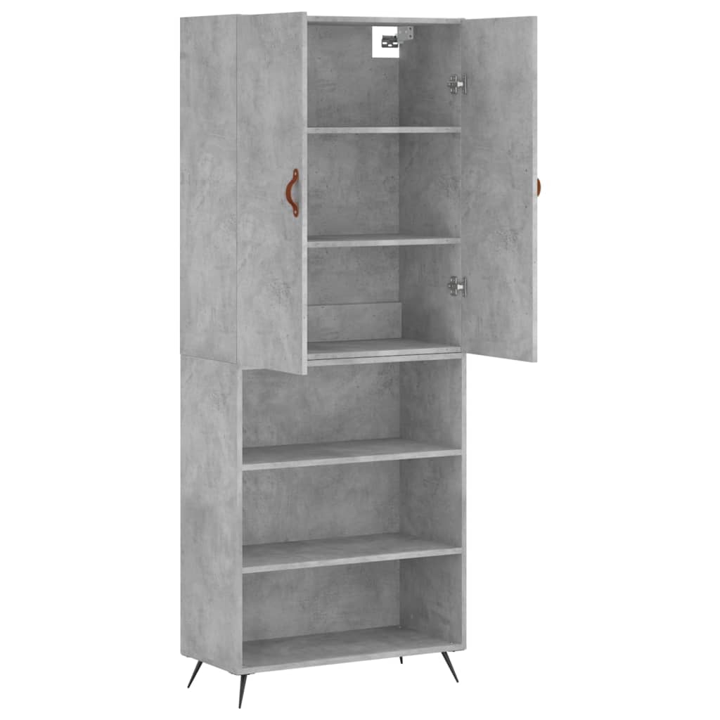 Skåp Betonggrå 69,5x34x180 cm