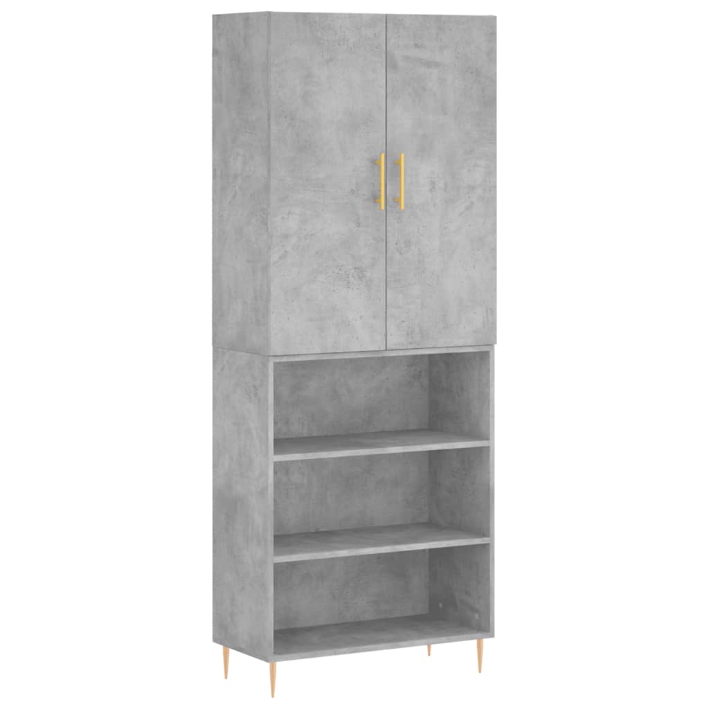 Skåp Betonggrå 69,5x34x180 cm
