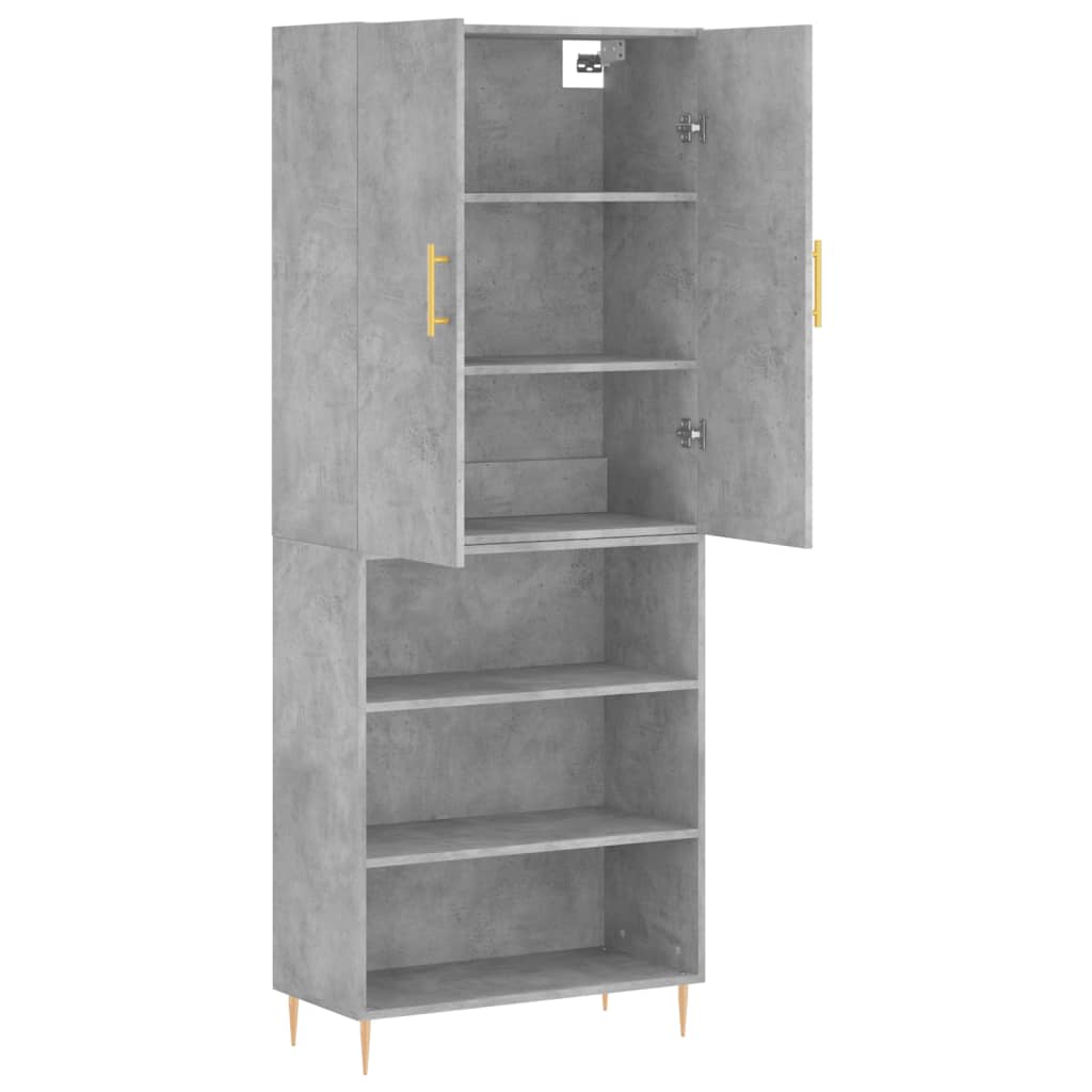 Skåp Betonggrå 69,5x34x180 cm