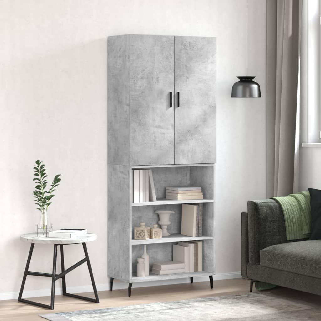 Skåp Betonggrå 69,5x34x180 cm