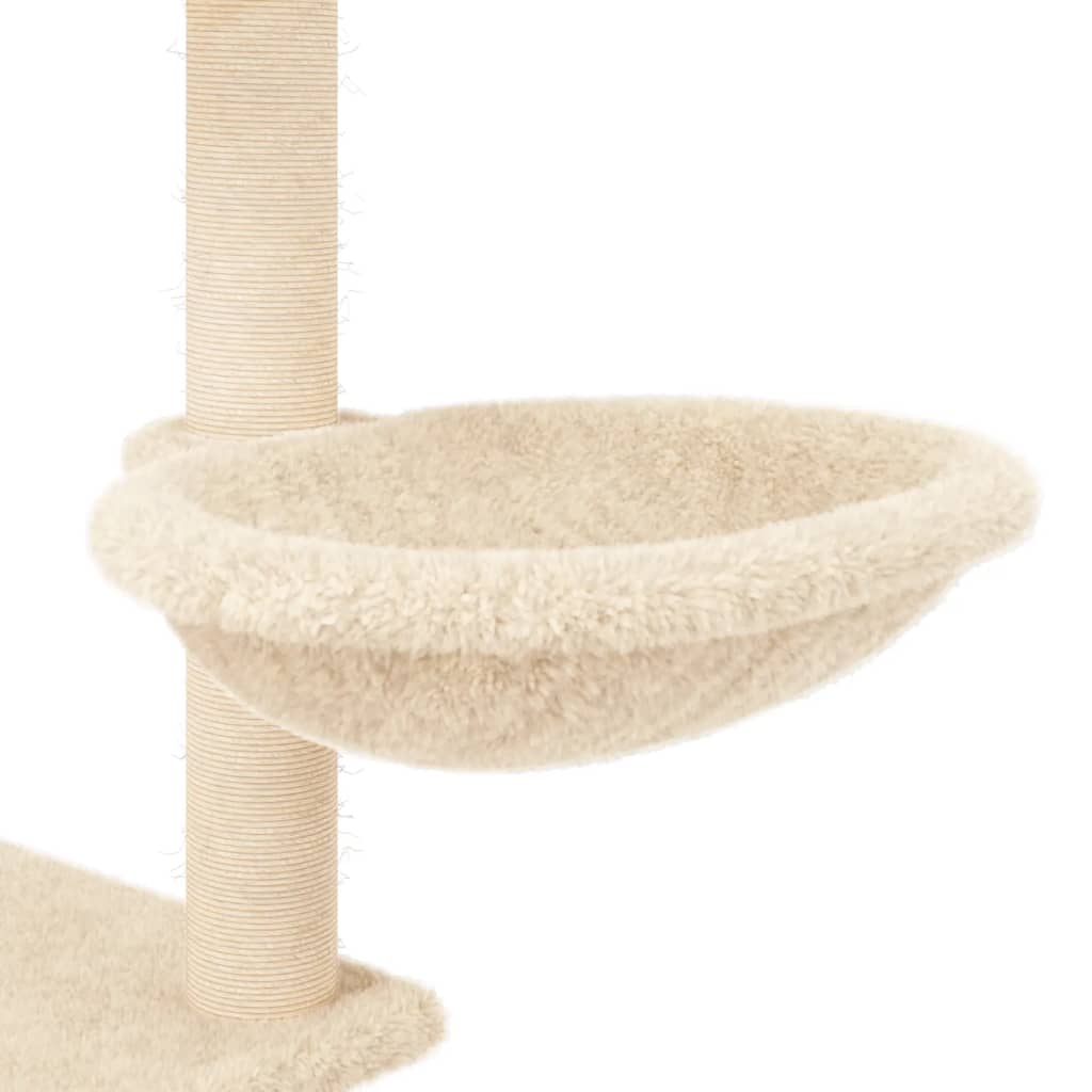 Kattmöbel Klösträd med sisalpelare gräddvit 153 cm
