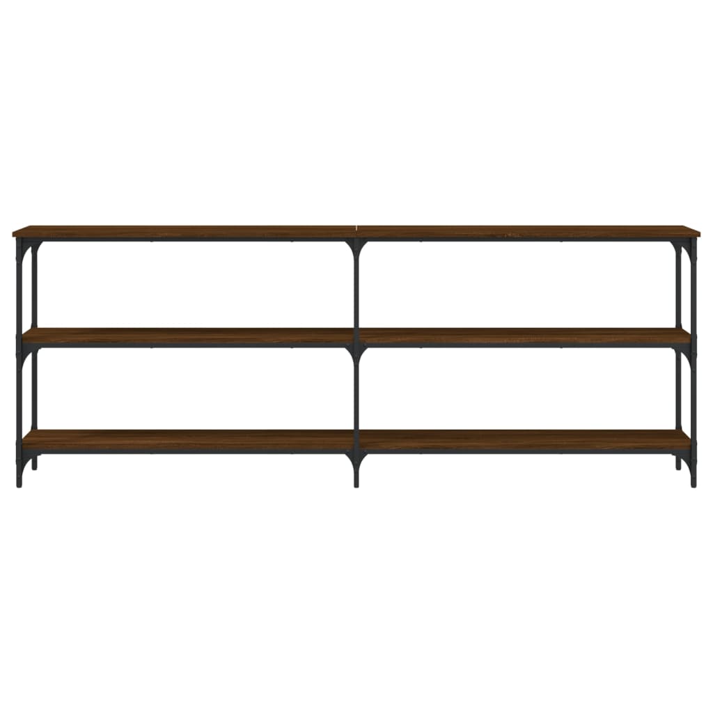 Avlastningsbord Konsollbord Brun Ek 200x29x75 cm