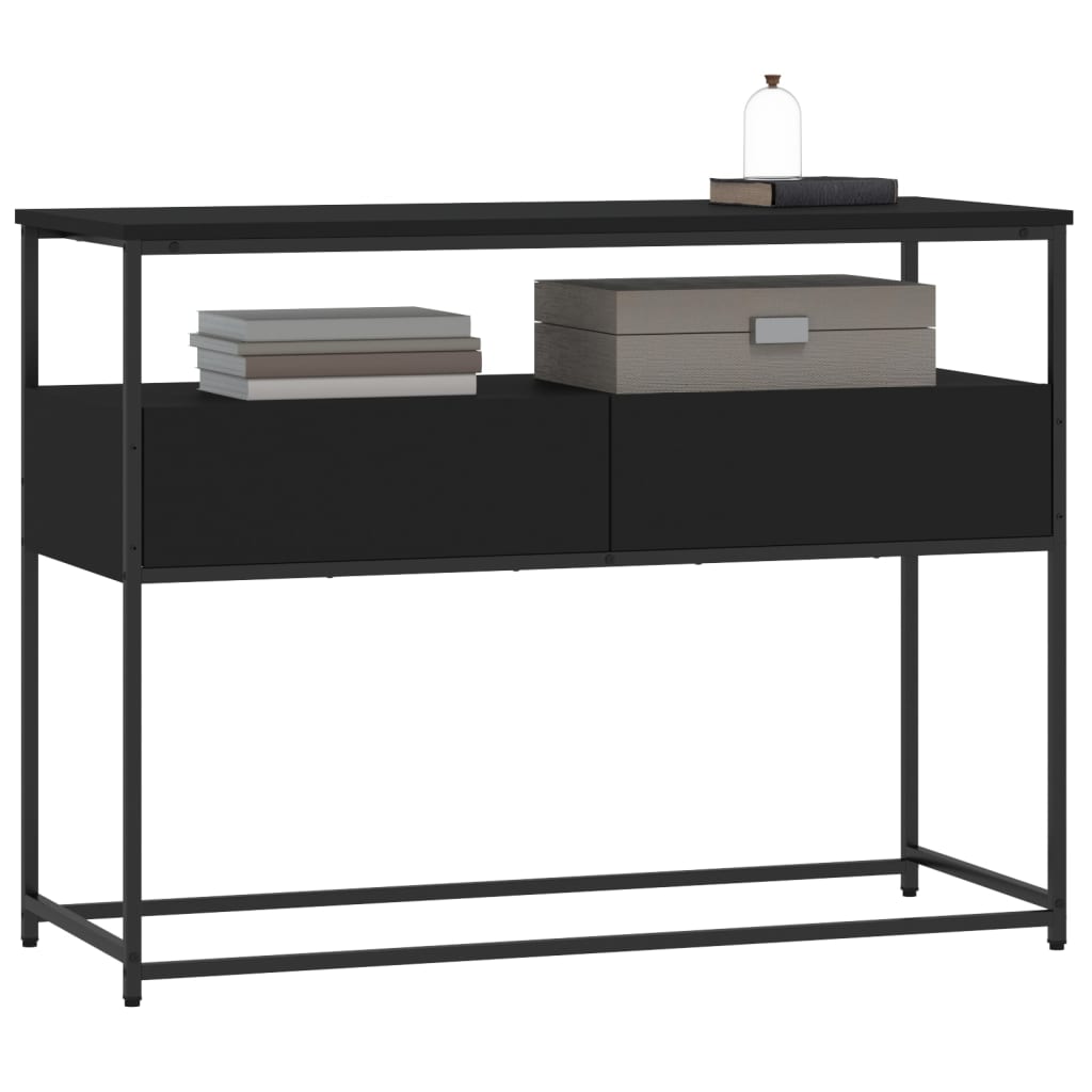Avlastningsbord Konsollbord Svart 100x40x75 cm