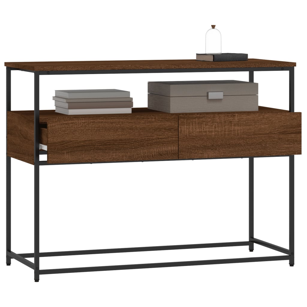 Avlastningsbord Konsollbord Brun Ek 100x40x75 cm