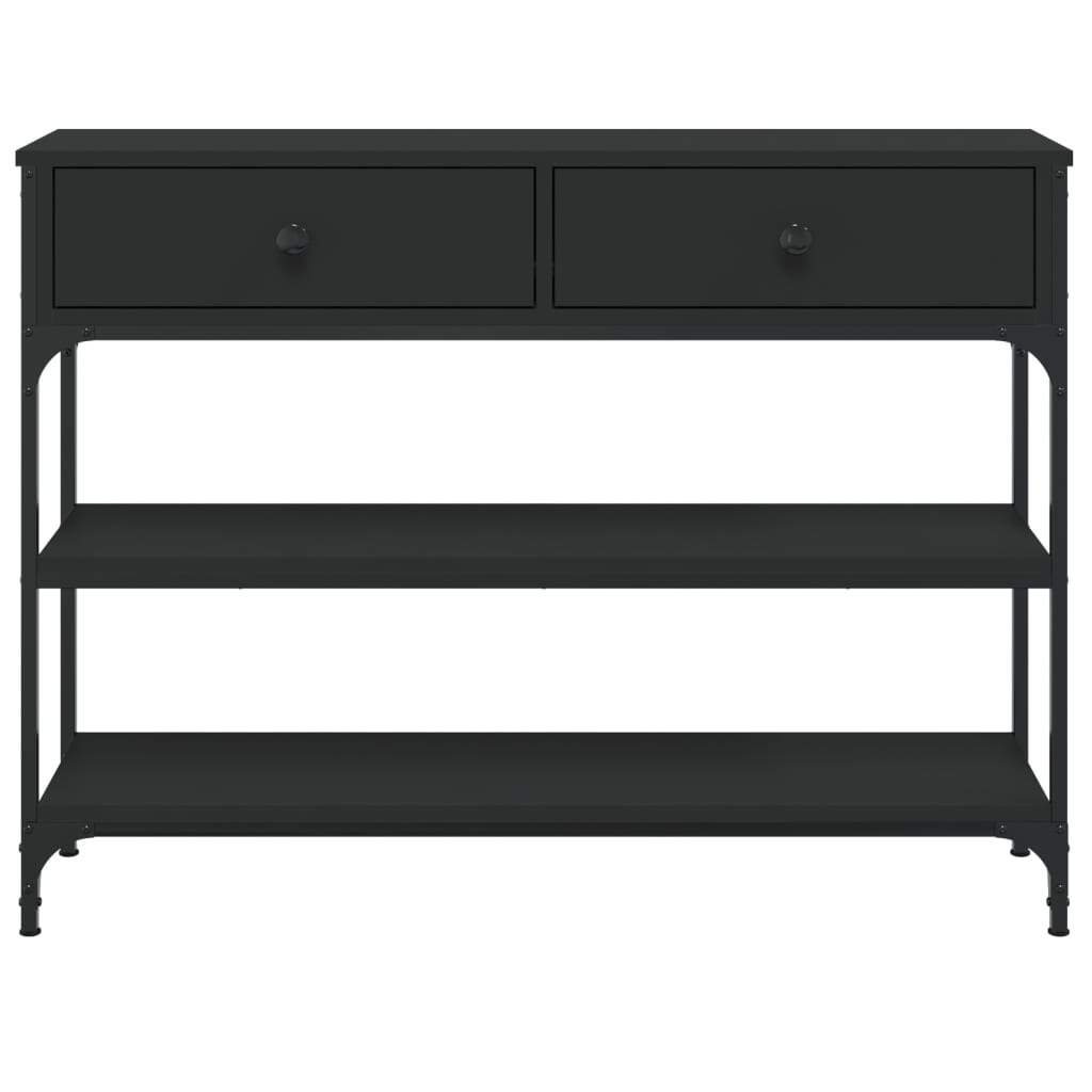 Avlastningsbord Konsollbord Svart 100x25x75 cm