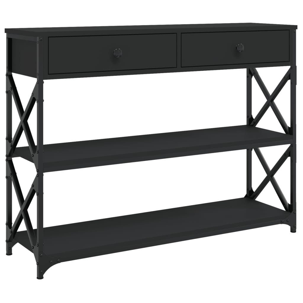 Avlastningsbord Konsollbord Svart 100x28x75 cm