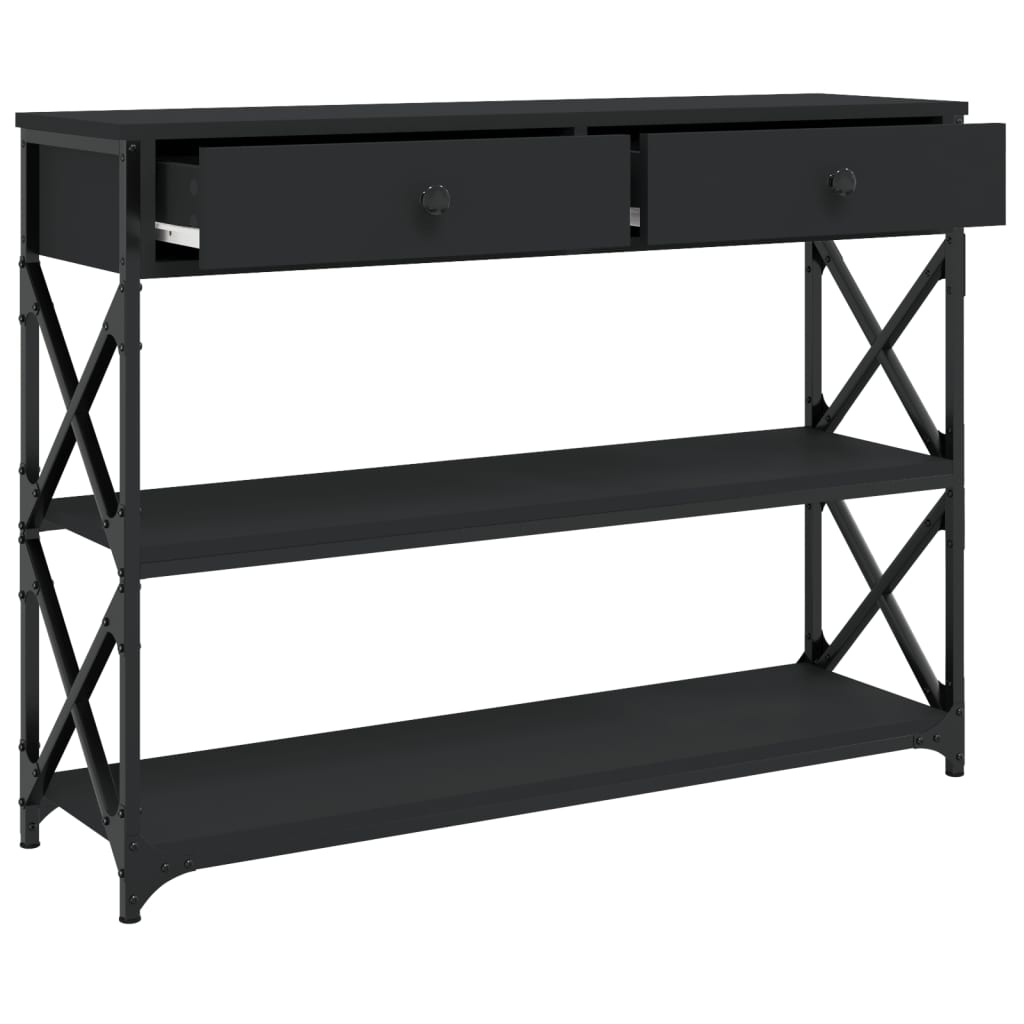 Avlastningsbord Konsollbord Svart 100x28x75 cm