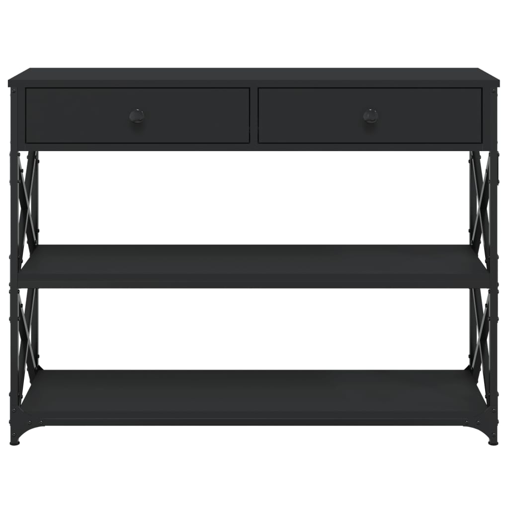 Avlastningsbord Konsollbord Svart 100x28x75 cm