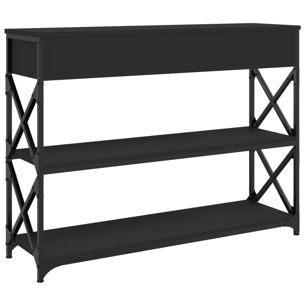 Avlastningsbord Konsollbord Svart 100x28x75 cm