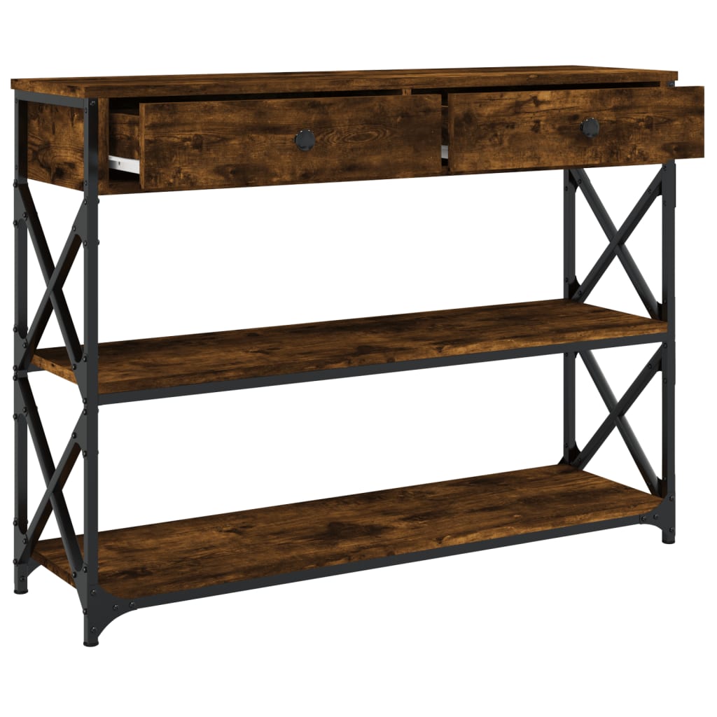 Avlastningsbord Konsolbord Rökfärgad Ek 100x28x75 cm
