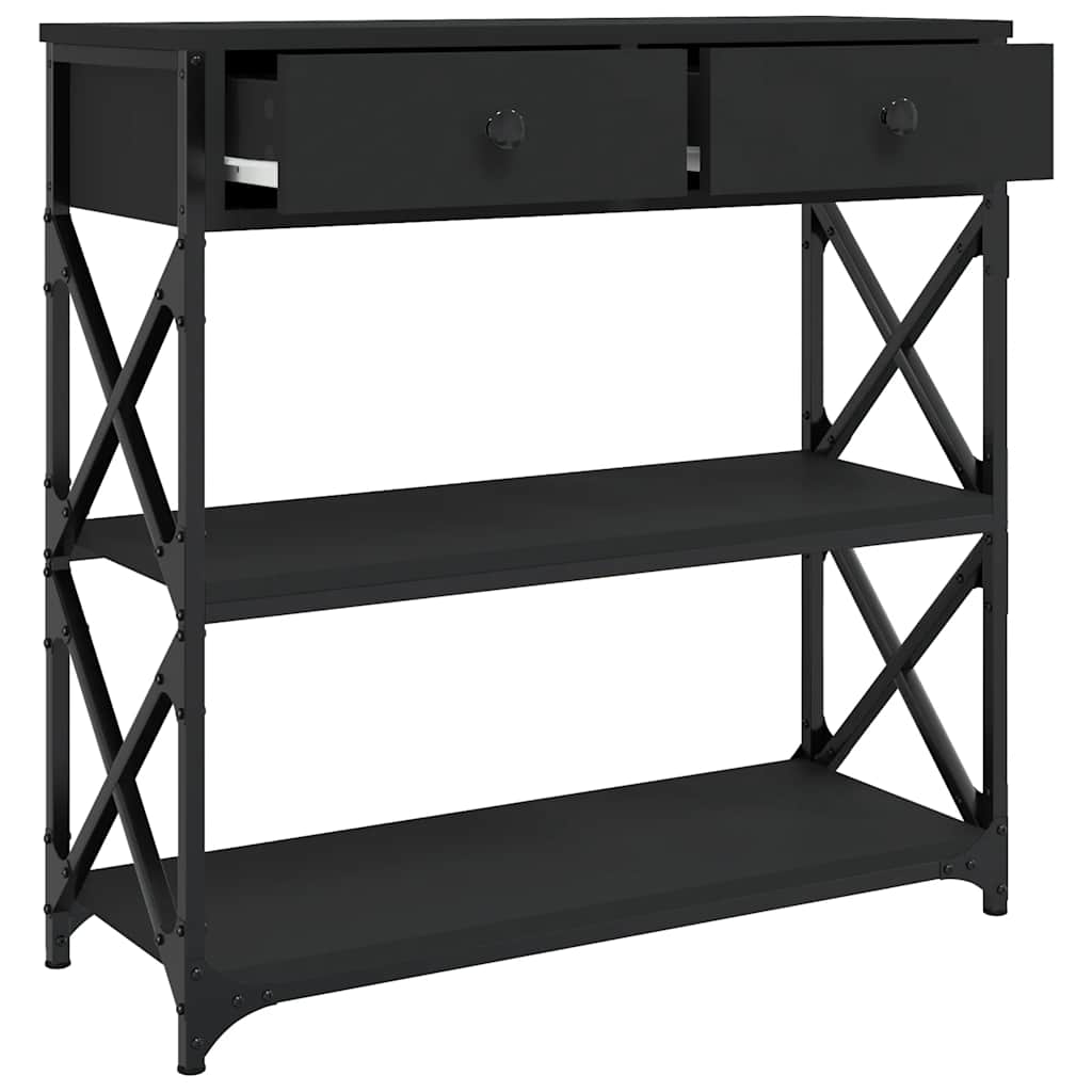 Avlastningsbord Konsollbord Svart 75x28x75 cm