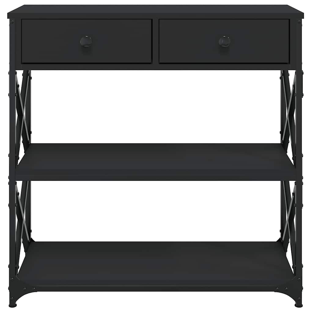 Avlastningsbord Konsollbord Svart 75x28x75 cm