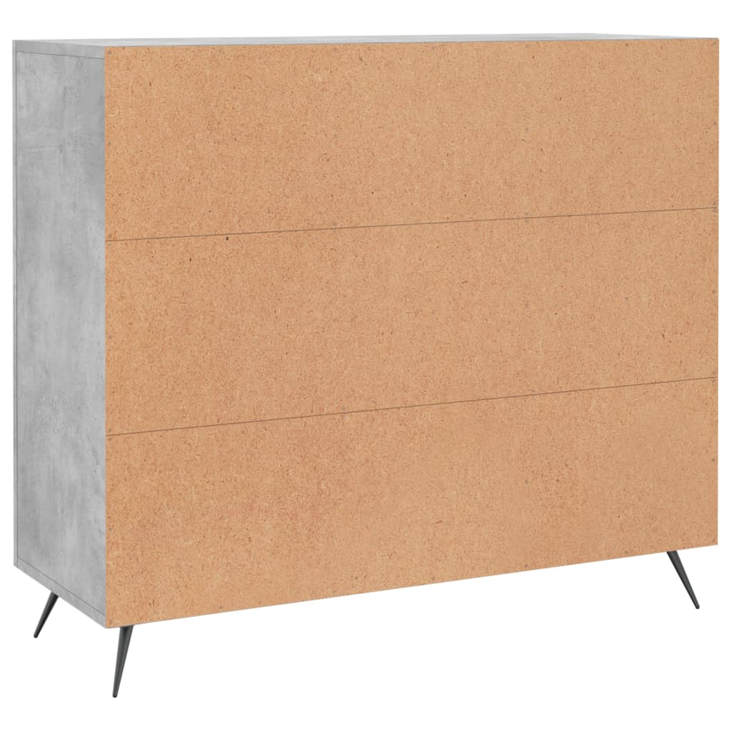 Byrå Betonggrå 90x34x80 cm