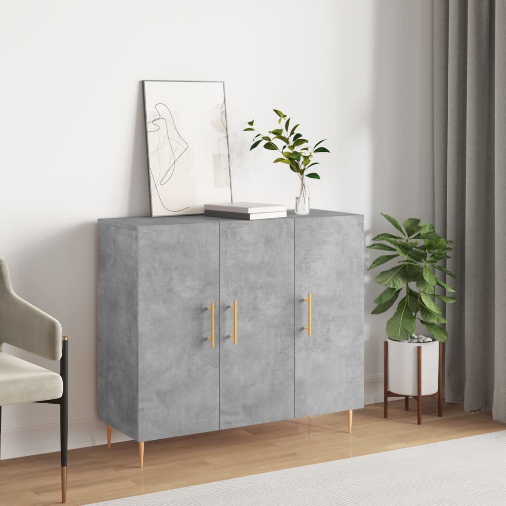 Byrå Betonggrå 90x34x80 cm