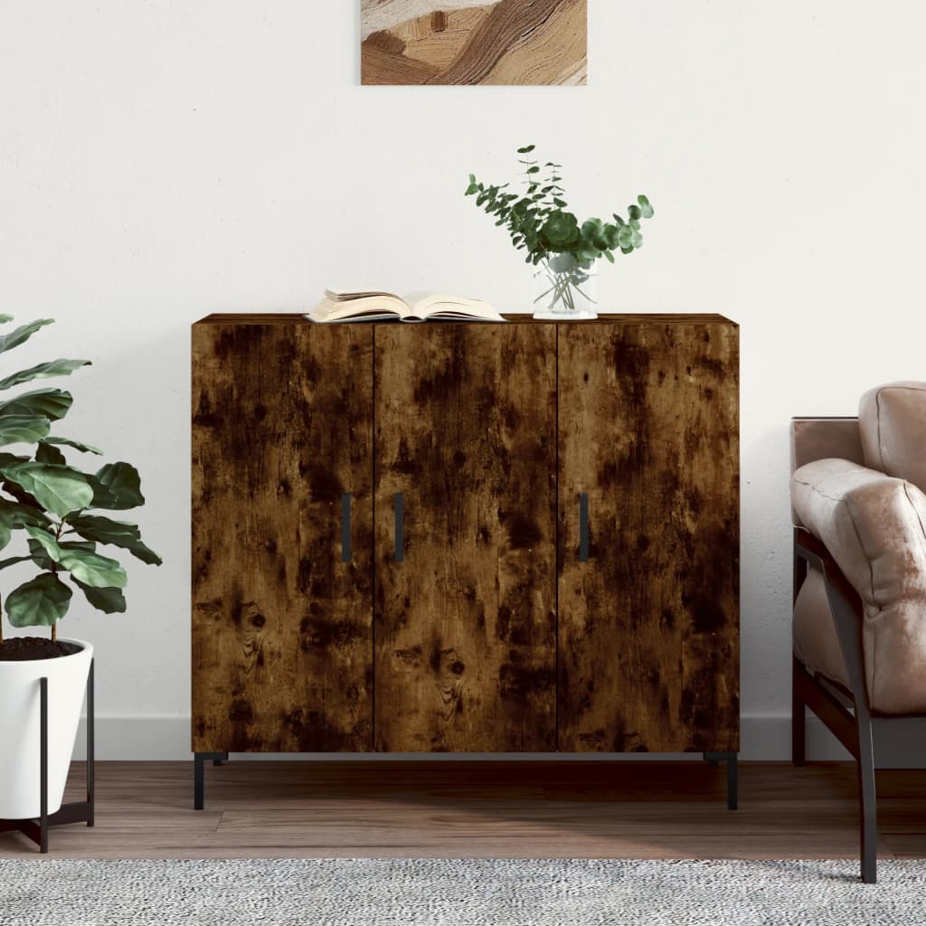 Byrå Rökfärgad Ek 90x34x80 cm