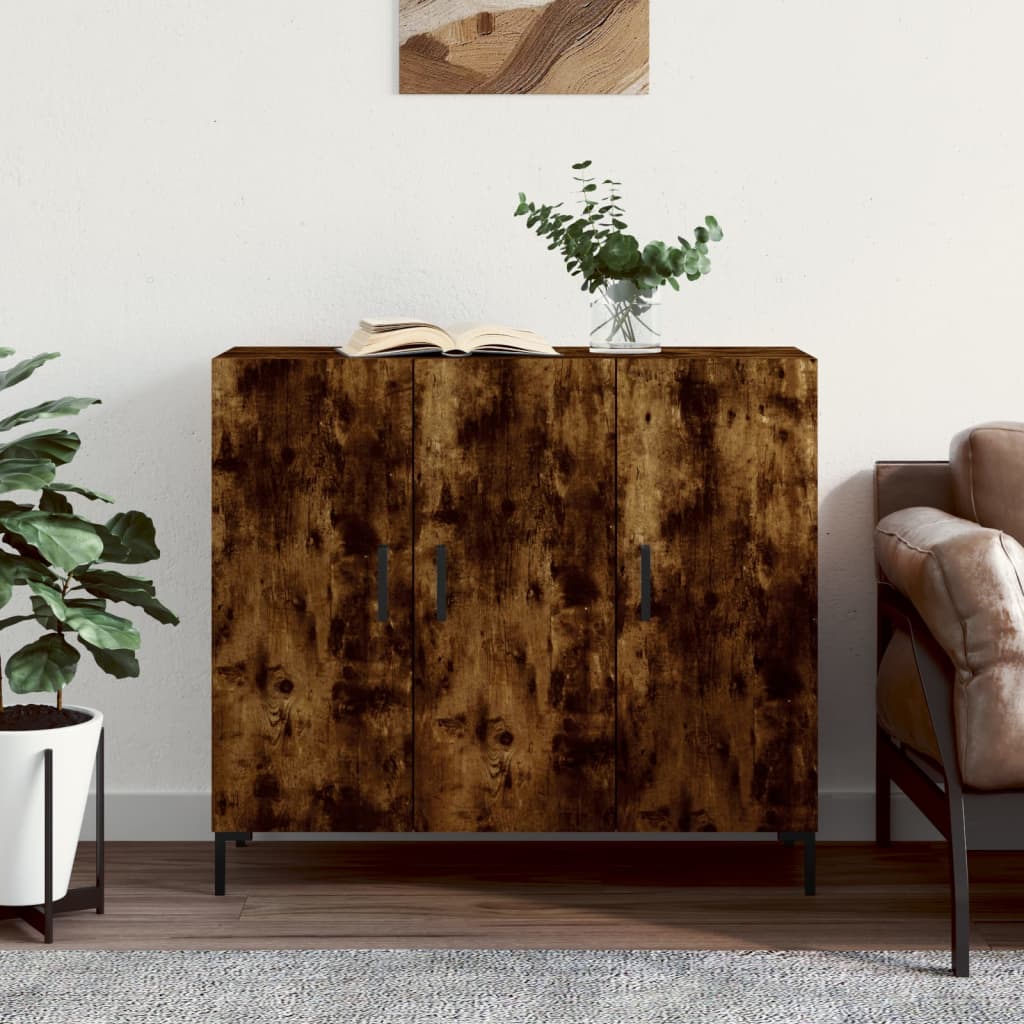 Byrå Rökfärgad Ek 90x34x80 cm
