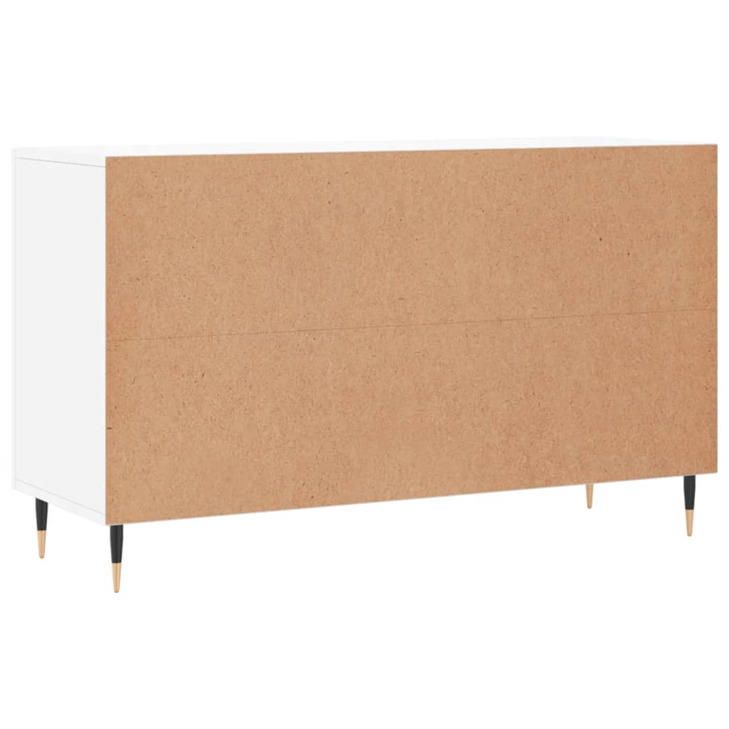 Skåp vit högglans 100x36x60 cm konstruerat trä