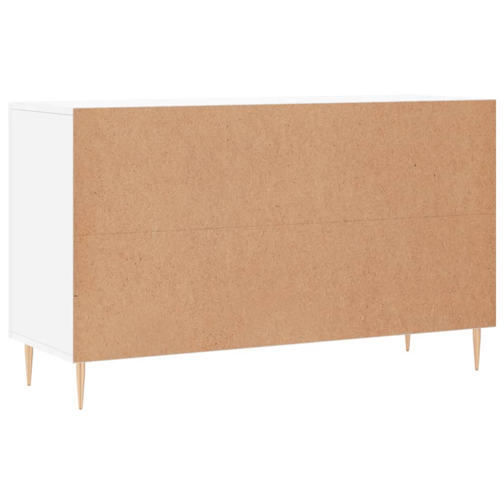 Skåp vit högglans 100x36x60 cm konstruerat trä