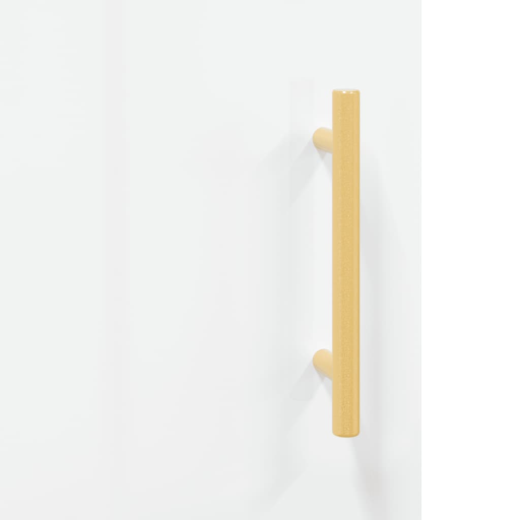 Skåp vit högglans 100x36x60 cm konstruerat trä