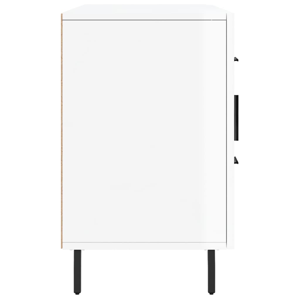 Skåp vit högglans 100x36x60 cm konstruerat trä
