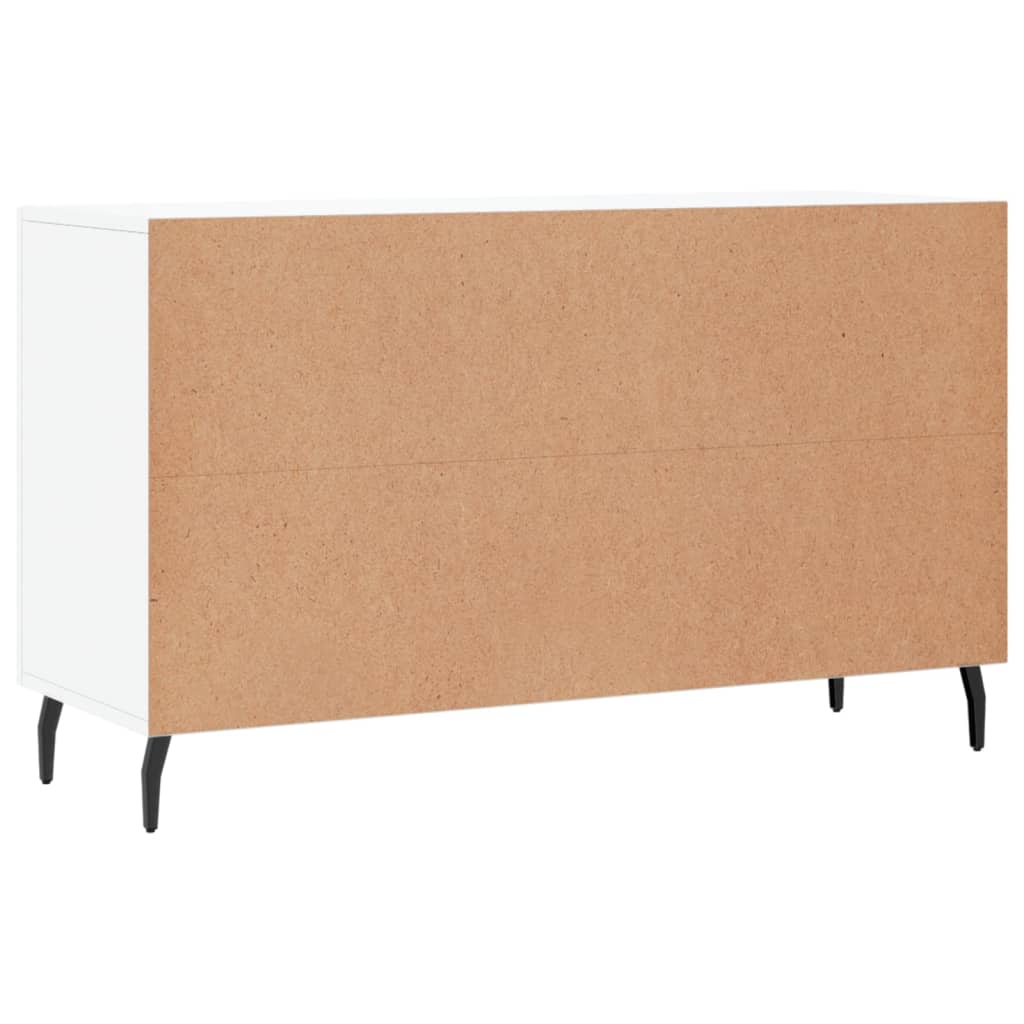 Skåp vit högglans 100x36x60 cm konstruerat trä