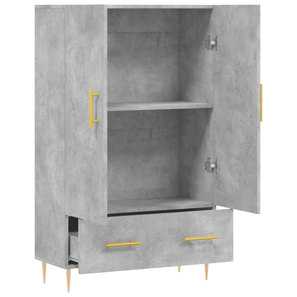 Skåp Betonggrå 69,5x31x115 cm