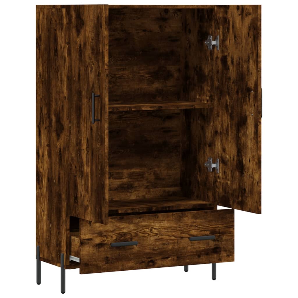 Skåp Rökfärgad Ek 69,5x31x115 cm