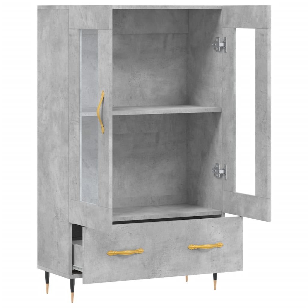 Skåp Betonggrå 69,5x31x115 cm