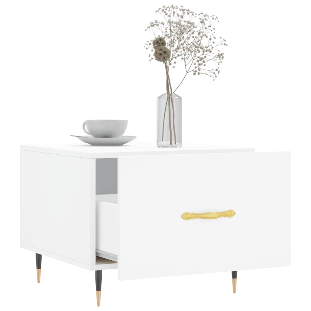 Sidobord Vit 2 st 50x50x40 cm
