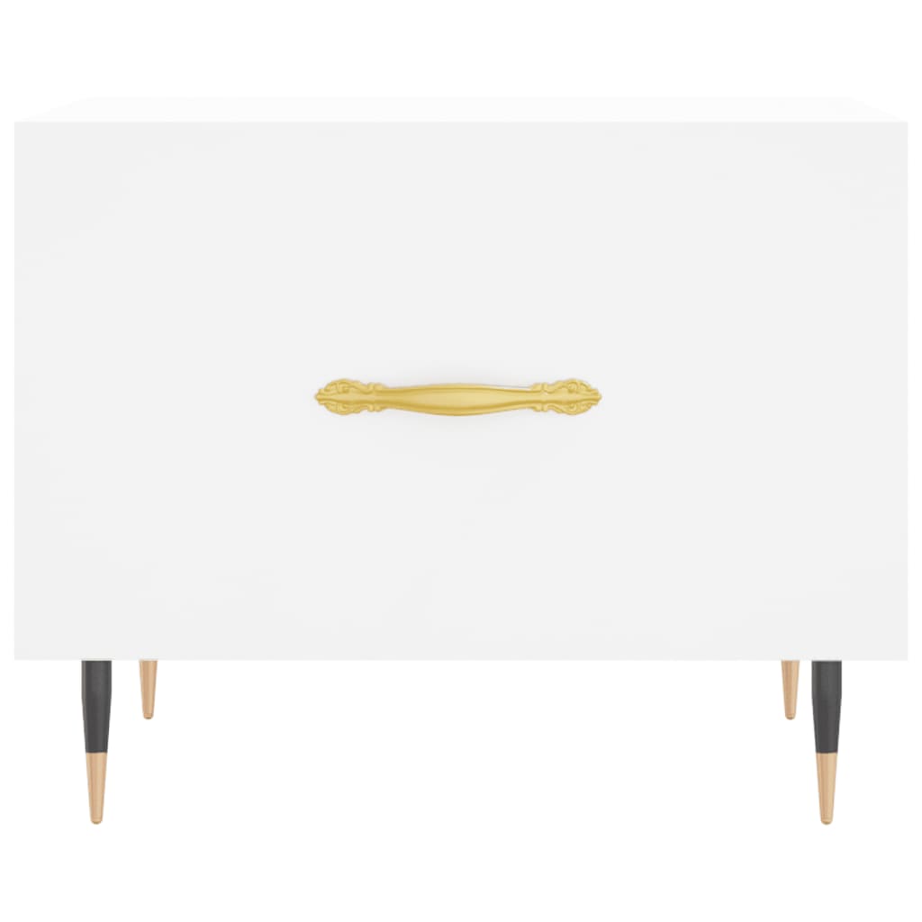 Sidobord Vit 2 st 50x50x40 cm