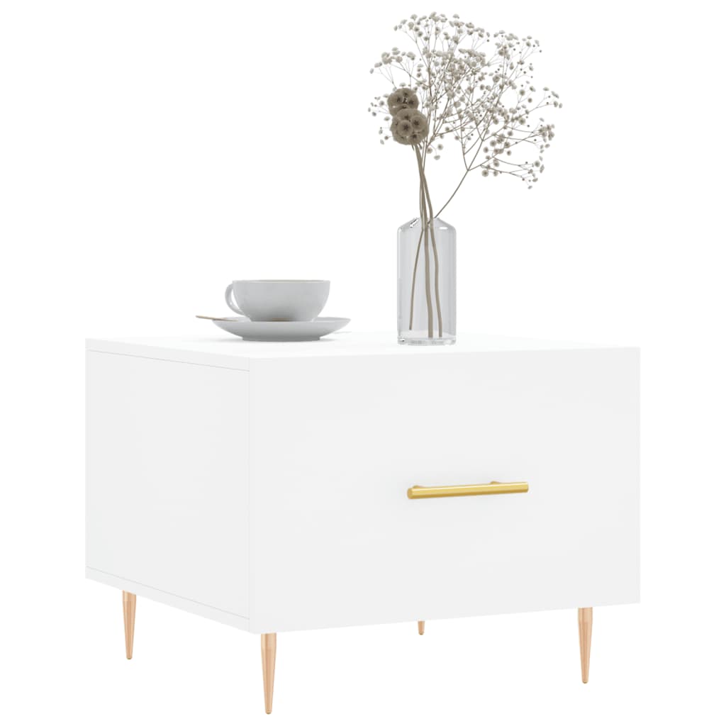 Sidobord Vit 2 st 50x50x40 cm