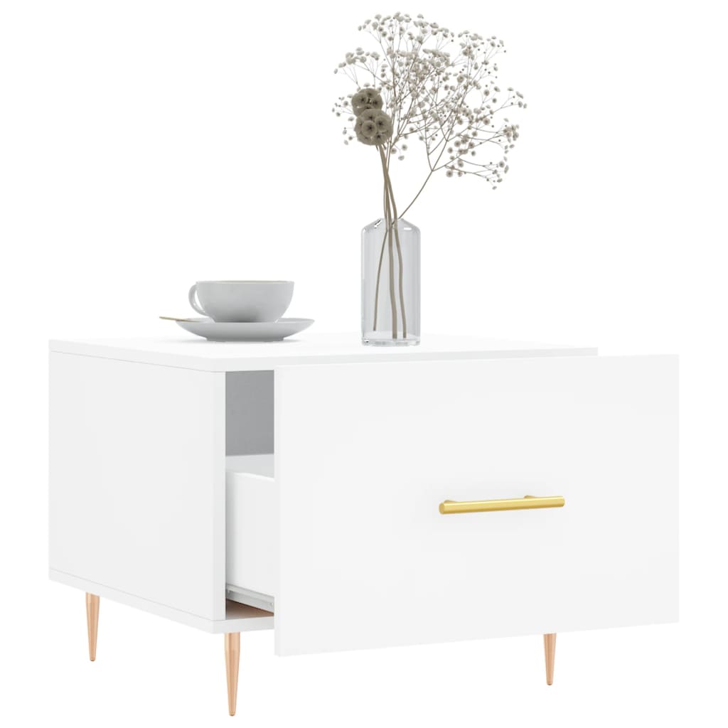 Sidobord Vit 2 st 50x50x40 cm