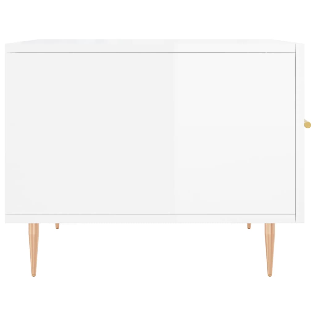 Sidobord Högglans Vit 2 st 50x50x40 cm