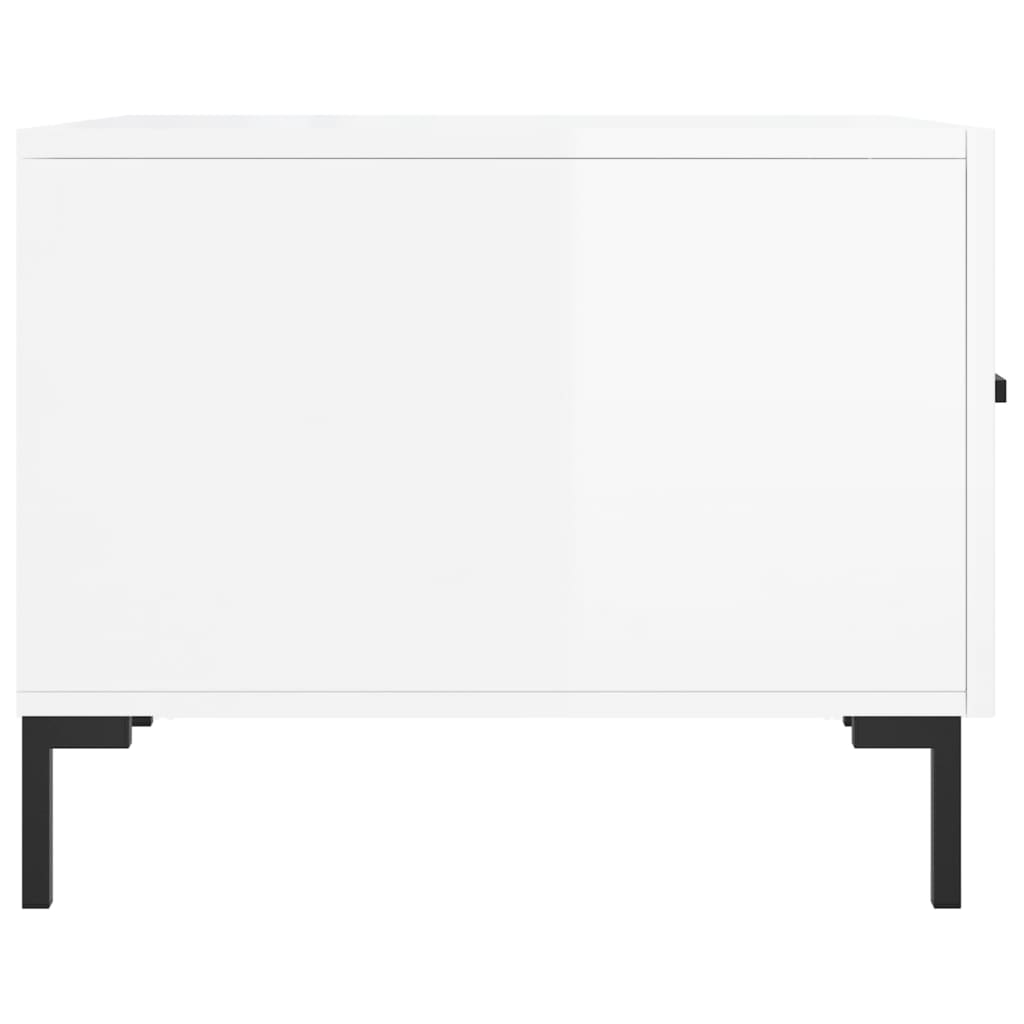 Sidobord Högglans Vit 2 st 50x50x40 cm