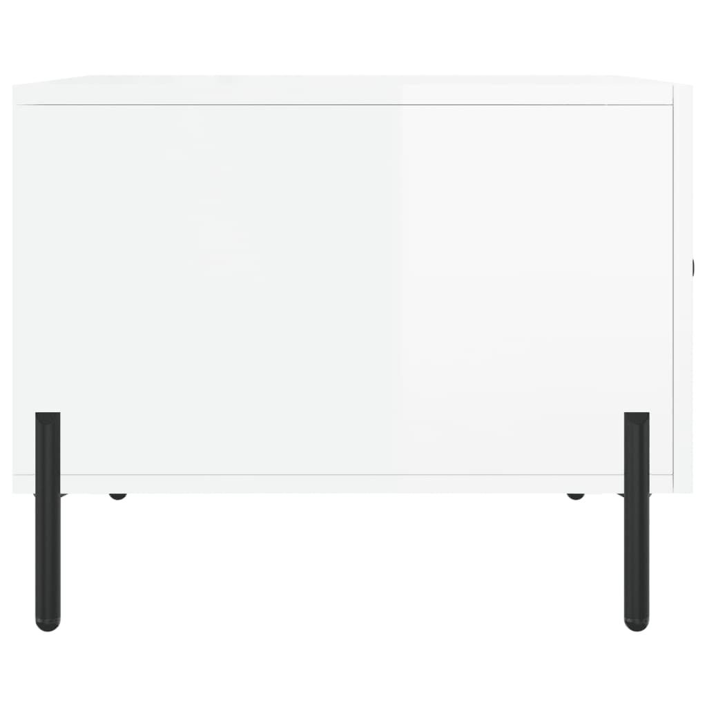 Sidobord Högglans Vit 2 st 50x50x40 cm