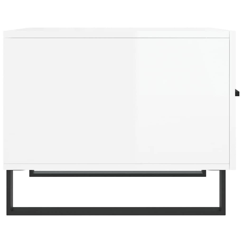 Sidobord Högglans Vit 2 st 50x50x40 cm