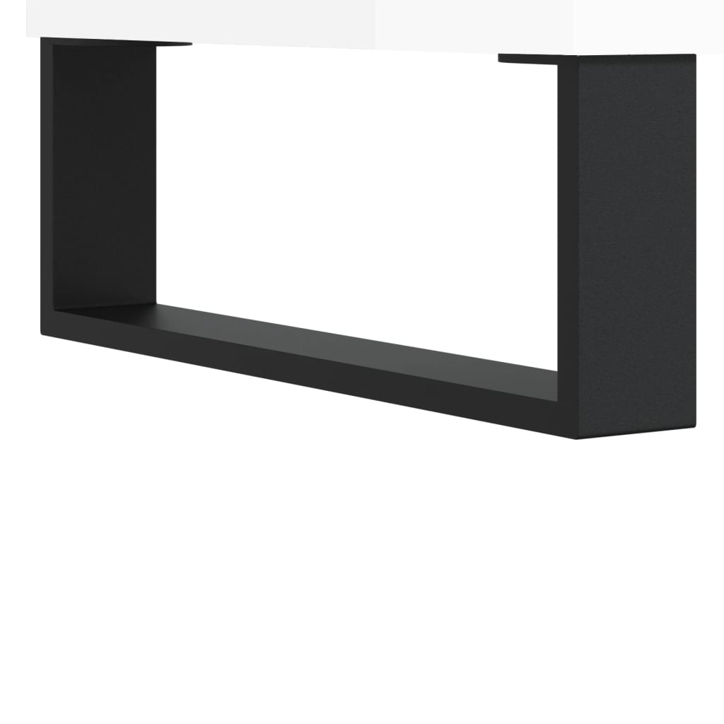 Sidobord Högglans Vit 2 st 50x50x40 cm