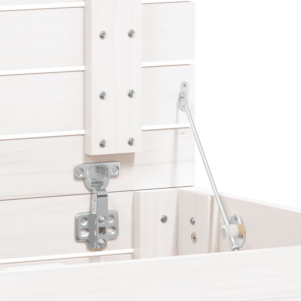 Tvättkorg Vit 88,5x44x66 cm massiv furu