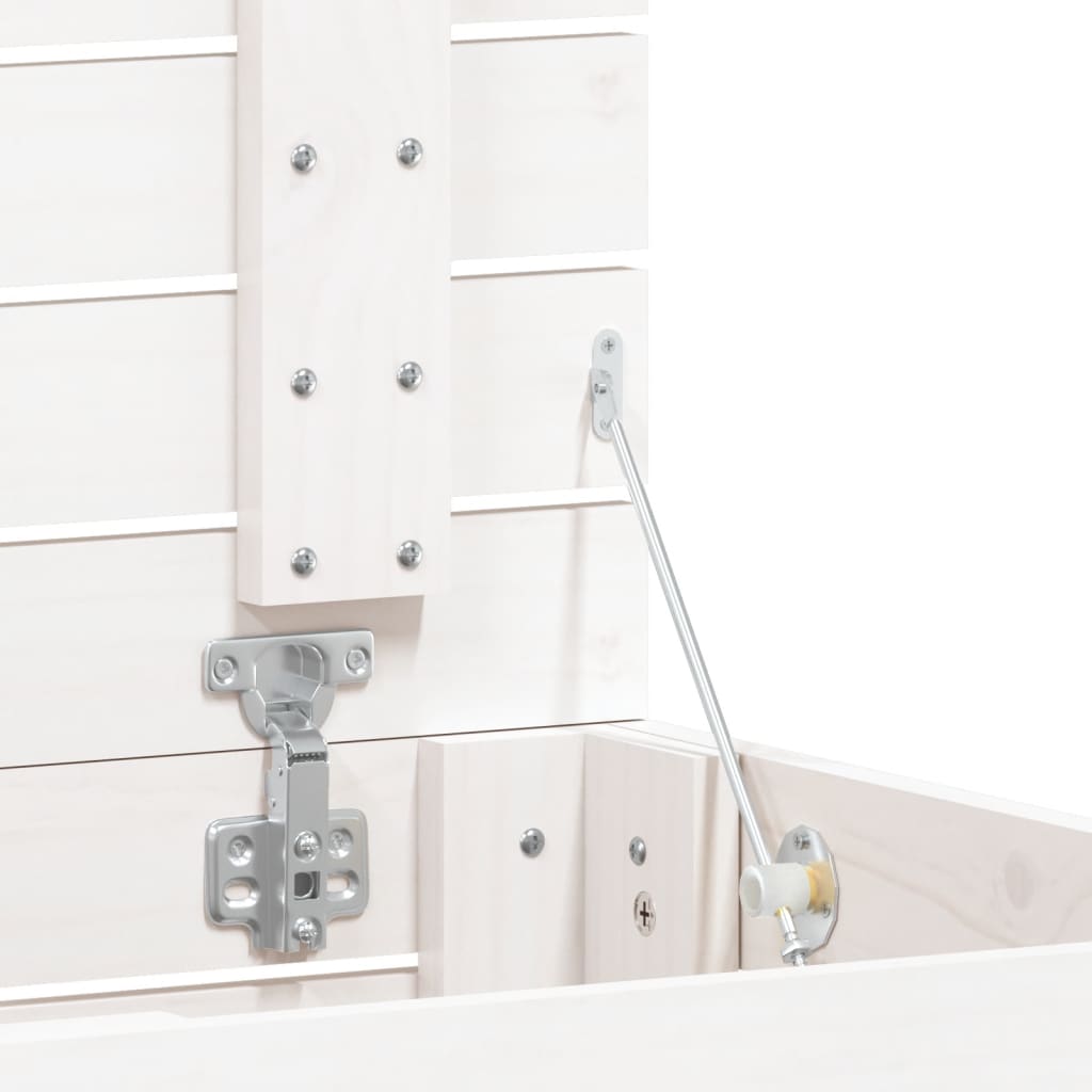 Tvättkorg Vit 44x44x76 cm massiv furu