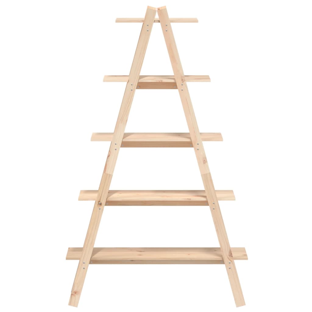 Hylla A-formad 5 hyllor 110x40x180,5 cm massiv furu