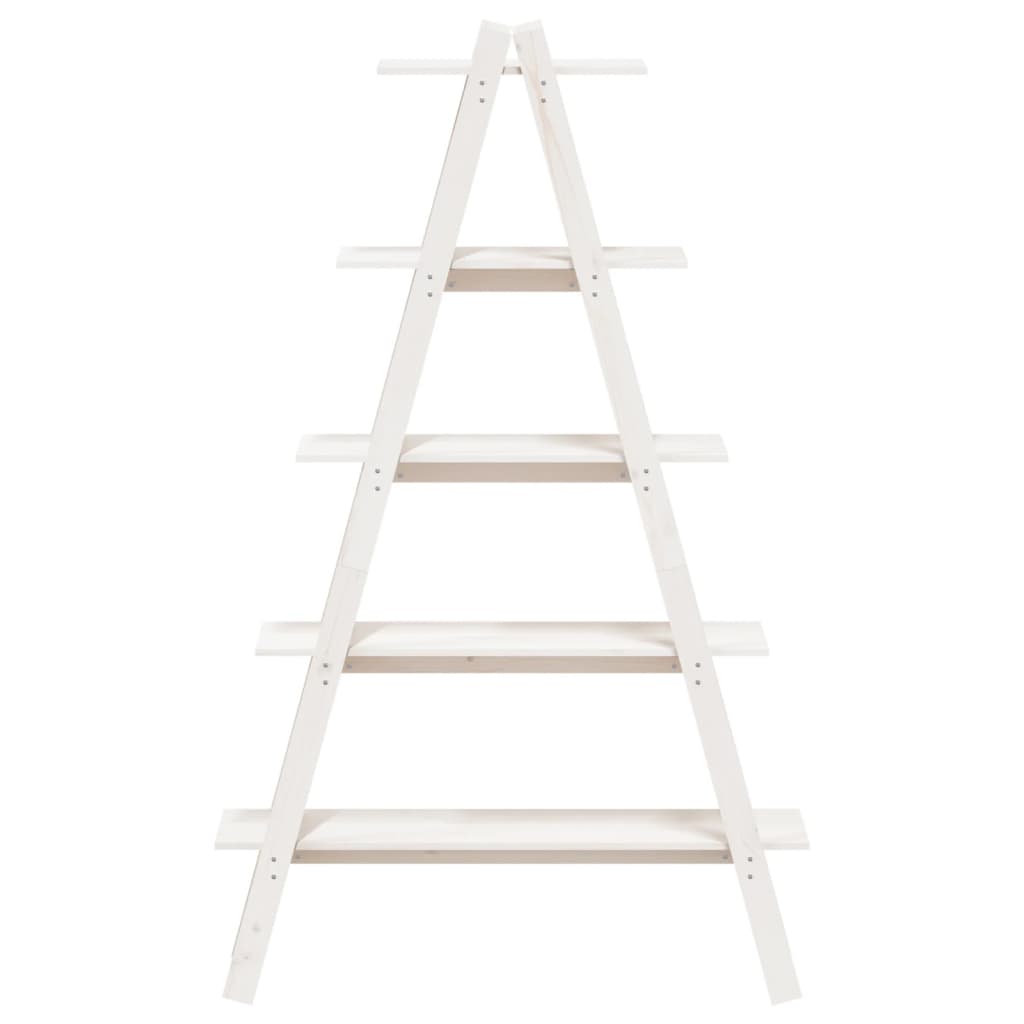 Hylla A-formad 5 hyllor 110x40x180,5 cm massiv furu