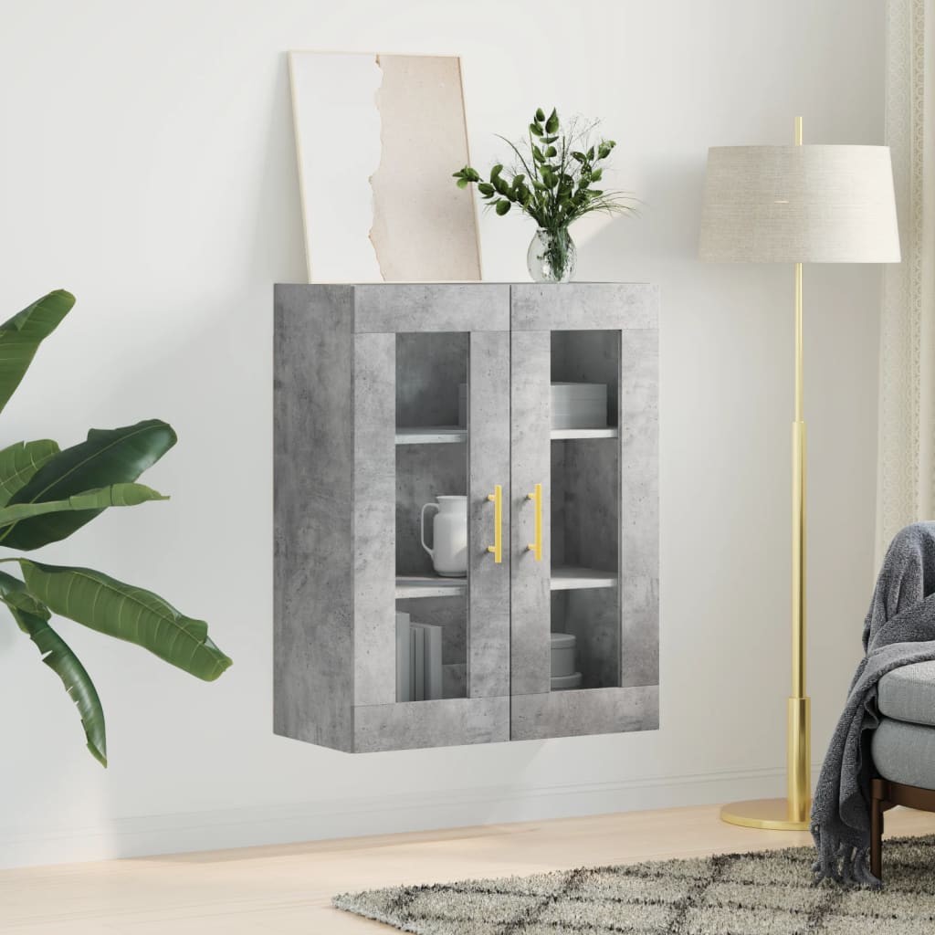 Väggskåp Betonggrå 69,5x34x90 cm