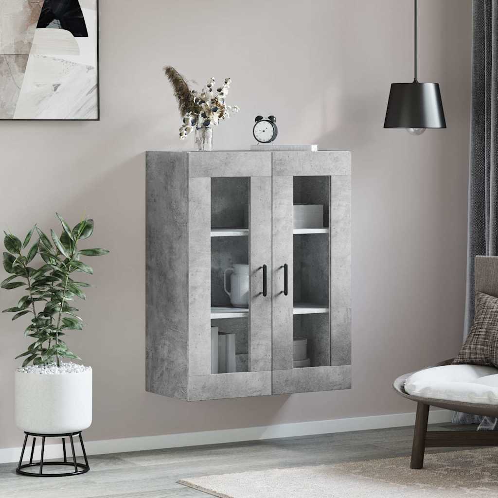 Väggskåp Betonggrå 69,5x34x90 cm