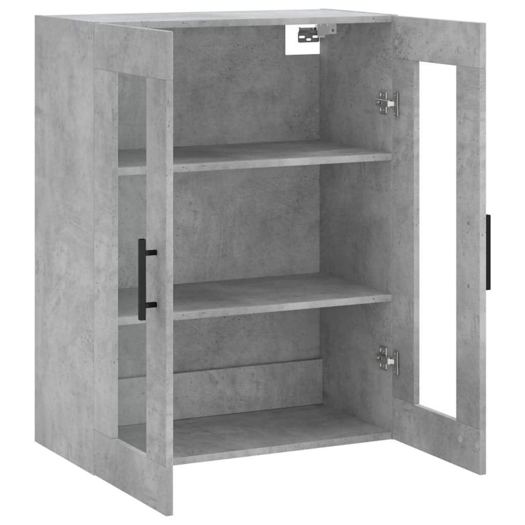 Väggskåp Betonggrå 69,5x34x90 cm